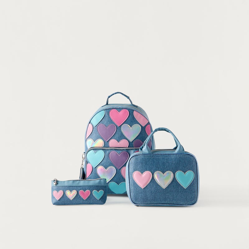 OMG Hearts Denim Pencil Caseheart Denim-1- (Polyester) Blue \ 3.75X8.50X2.00 - Image 5